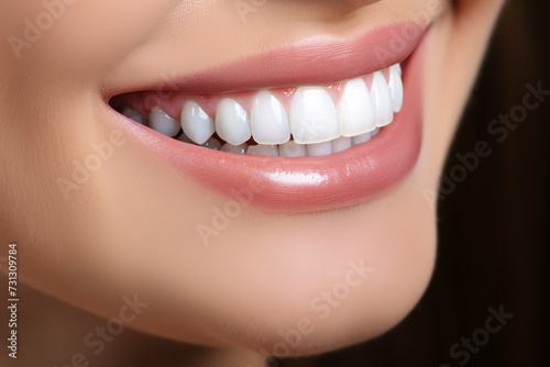 Close-up of a confident  engaging smile showing immaculate teeth