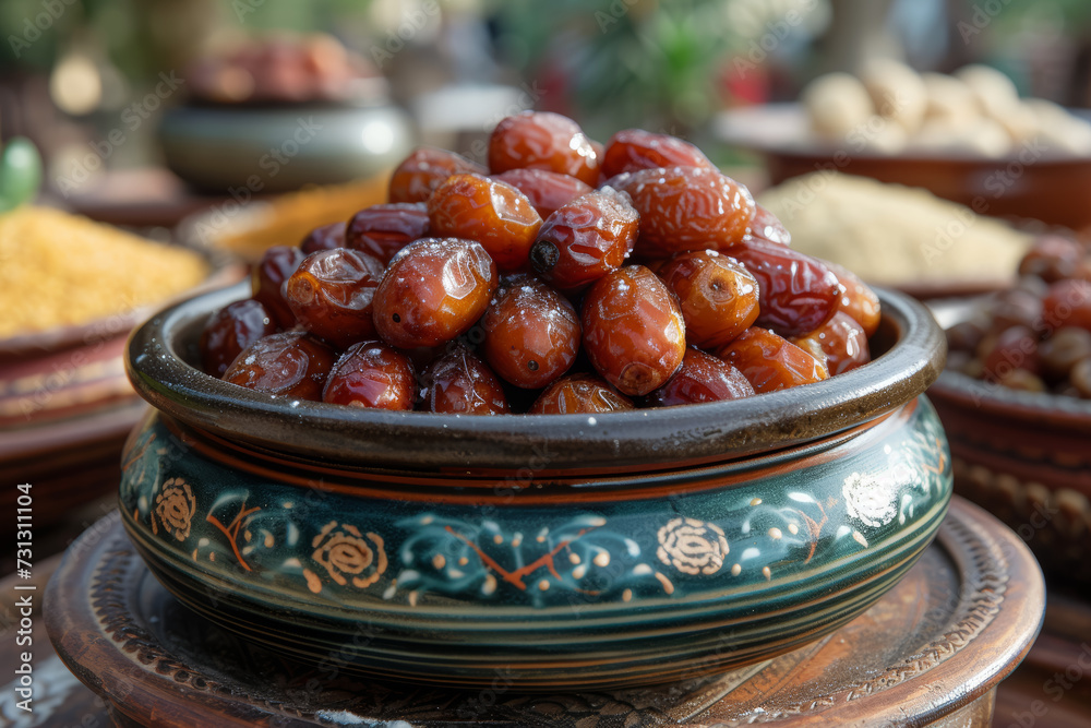 Φωτογραφία The aroma of freshly baked dates and aromatic spices wafting through the air as families prepare special Ramadan desserts at home