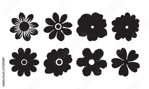 incredible flower icon vectors, flower icon set, icons, clipart graphics