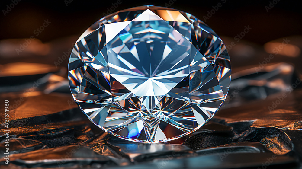 Diamond Clarity.  Glistening Gems - obrazy, fototapety, plakaty 