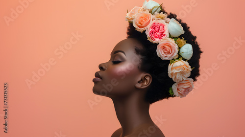 Woman Wearing Flower Crown © Ilugram