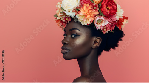 Woman Wearing Flower Crown © Ilugram