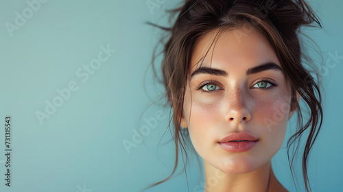 Close-Up of Woman With Blue Eyes