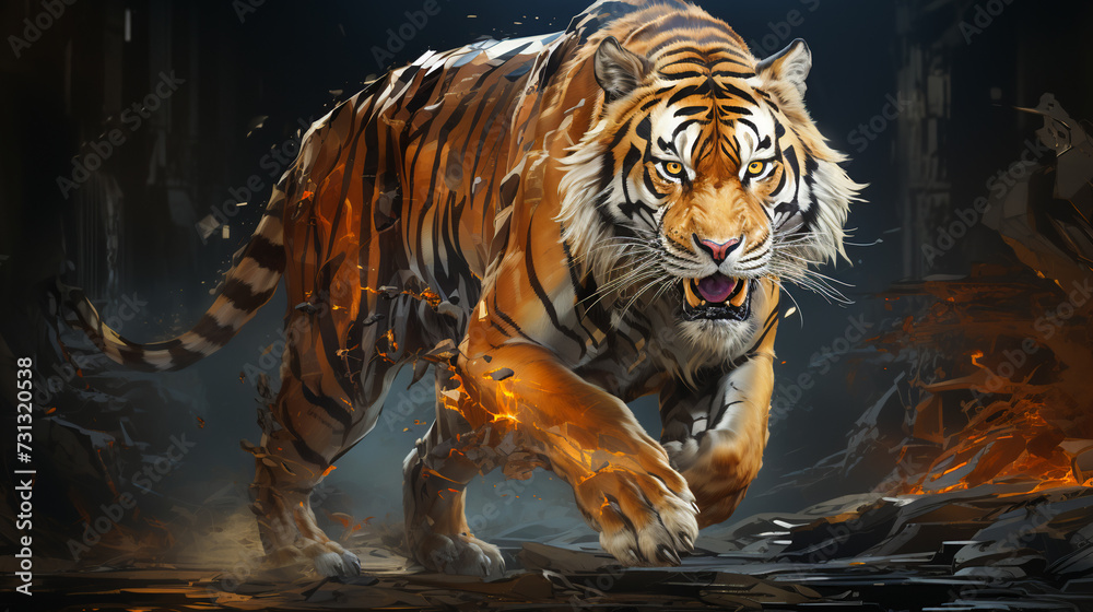 Portrait of a Wild Tiger
