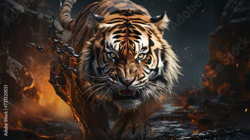 Portrait of a Wild Tiger