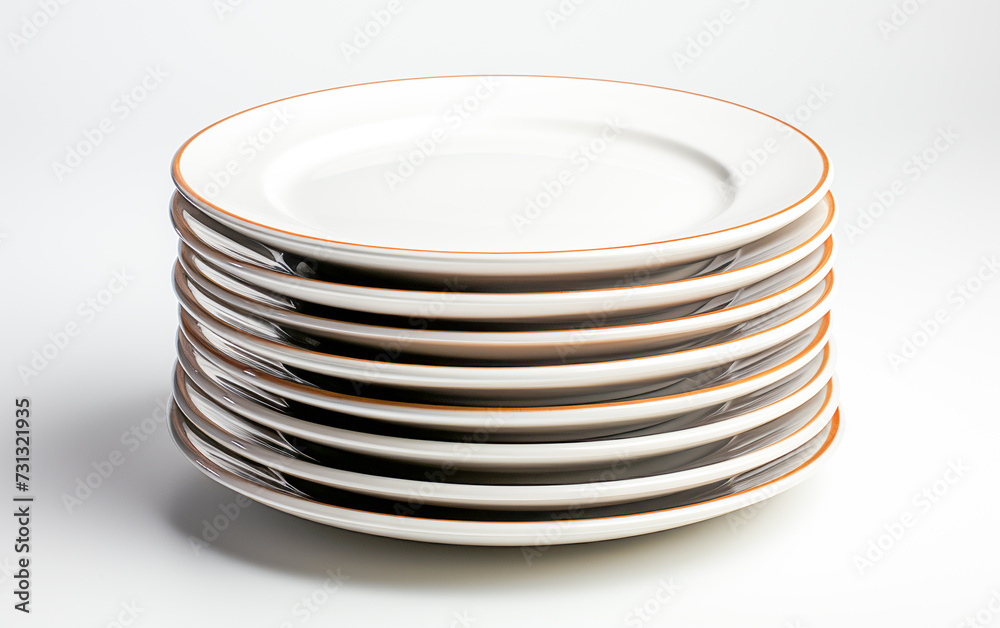 Obraz premium Set of plates on table