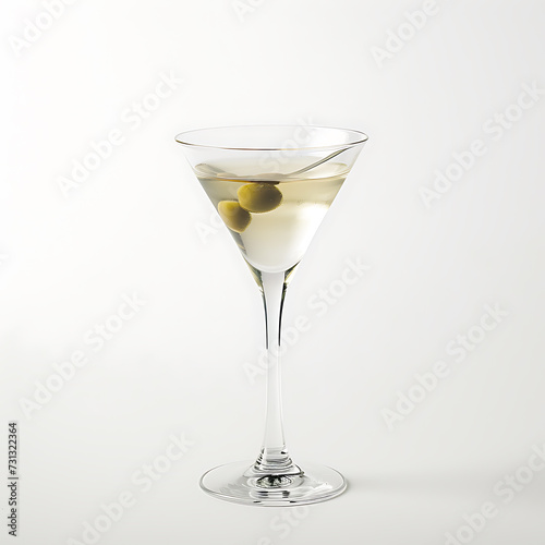 martini glass with olives