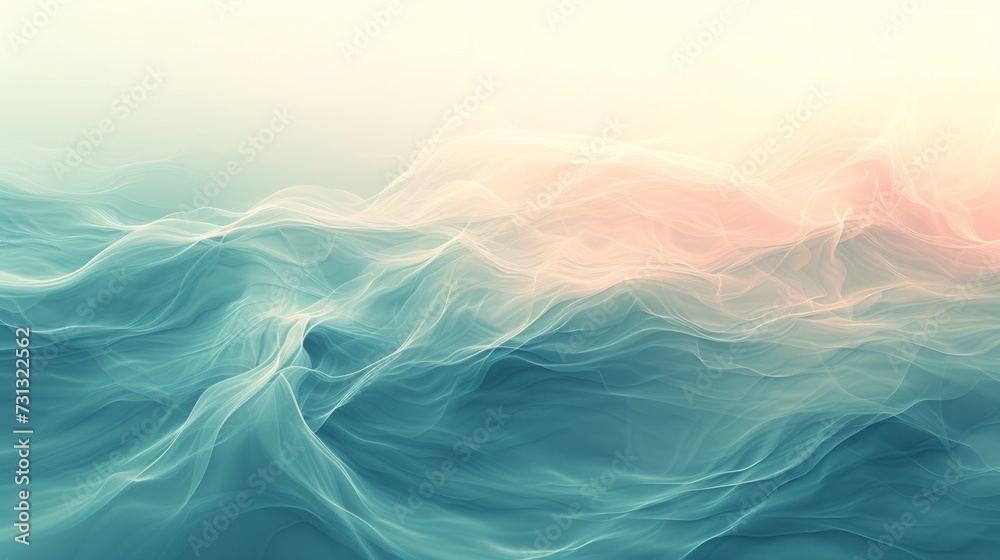 Subtle gradients blend in calming hues, resembling gentle waves. large copyspace area Subtle gradients blend in calming hues, resembling gentle waves. large copyspace area