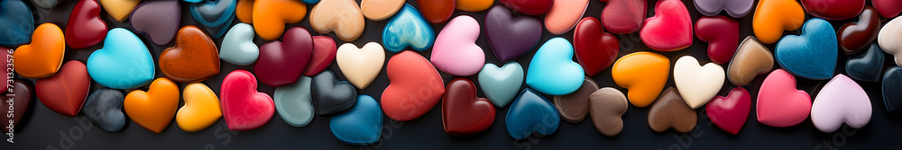 The Form of Hearts as a Background The Form of Hearts as a Background