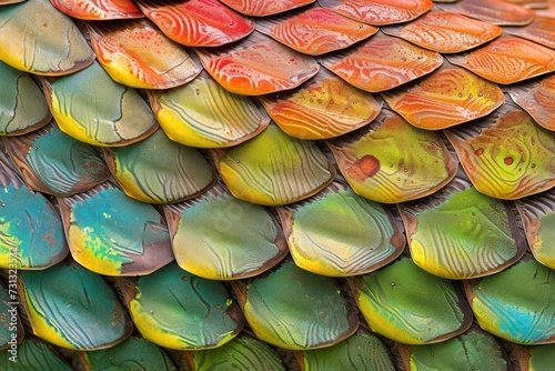 colorful metal texture snake scales © PinkiePie