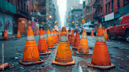 Traffic Cones. Controlled Chaos