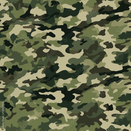 Seamless camouflage pattern in shades of green. Khaki colors. Camo print for textile design. Concept of military, army uniform, hunting gear, woodland environment, survival, nature blending, stealth