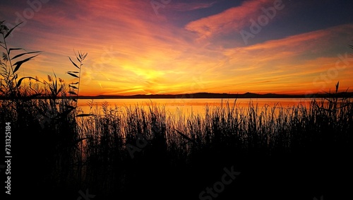 sunset on the Albufera lake