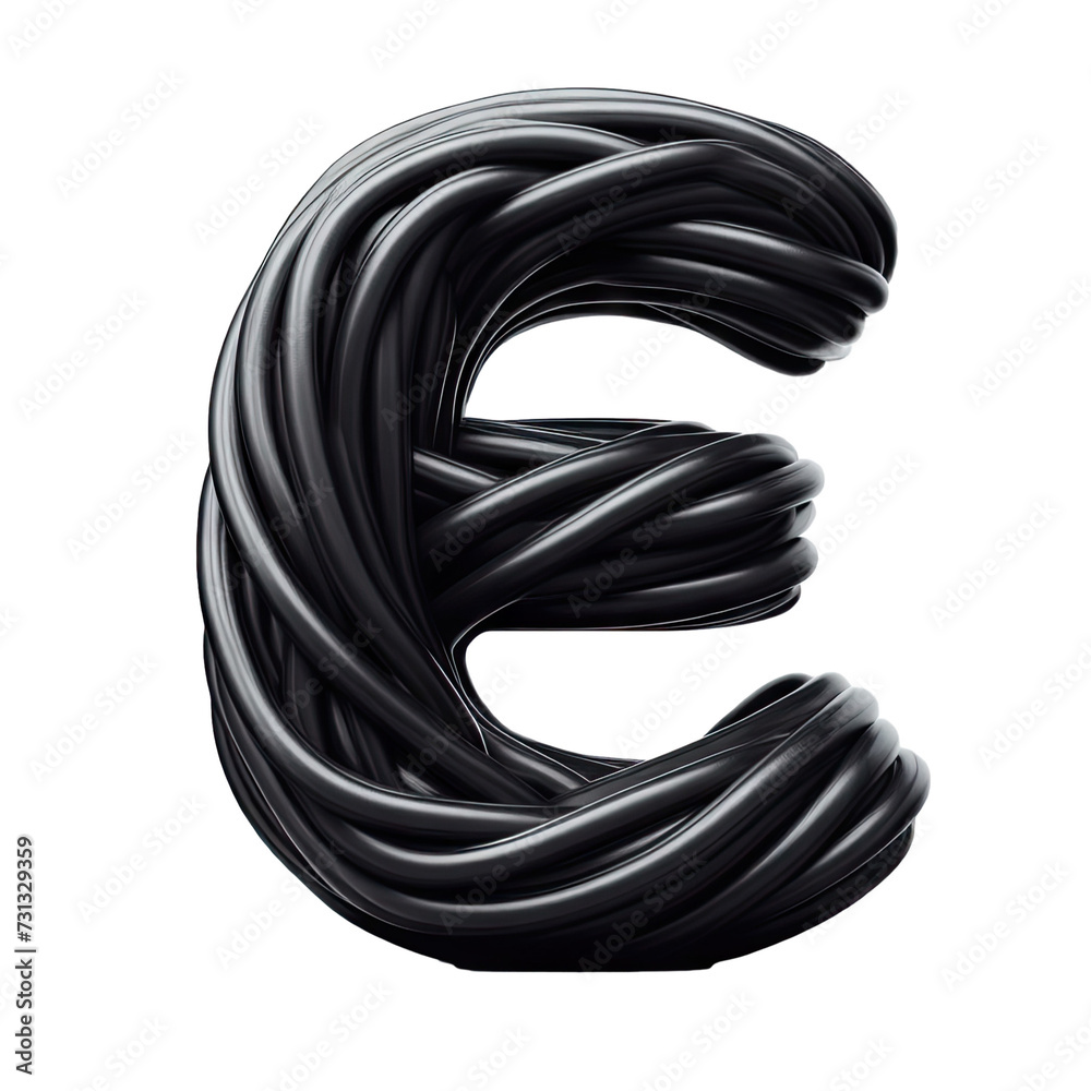 Isolated 3D Letter on a Clear PNG Canvas Generative AI Isolated 3D Letter on a Clear PNG Canvas Generative AI