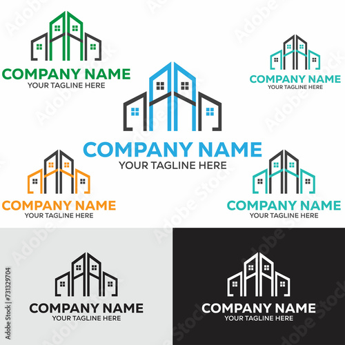 Building & Architect minimalist logo design