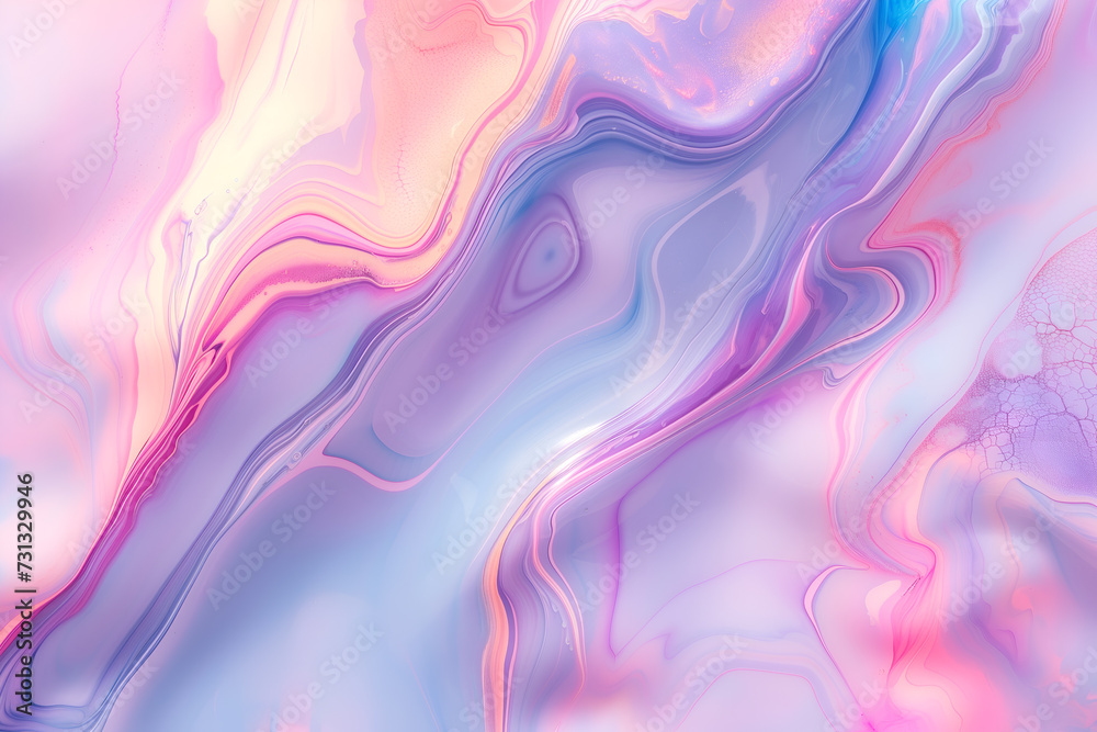 Pastel gradient liquid holographic background. Soft abstract marble waves 3d smooth texture. Pastel gradient liquid holographic background. Soft abstract marble waves 3d smooth texture.