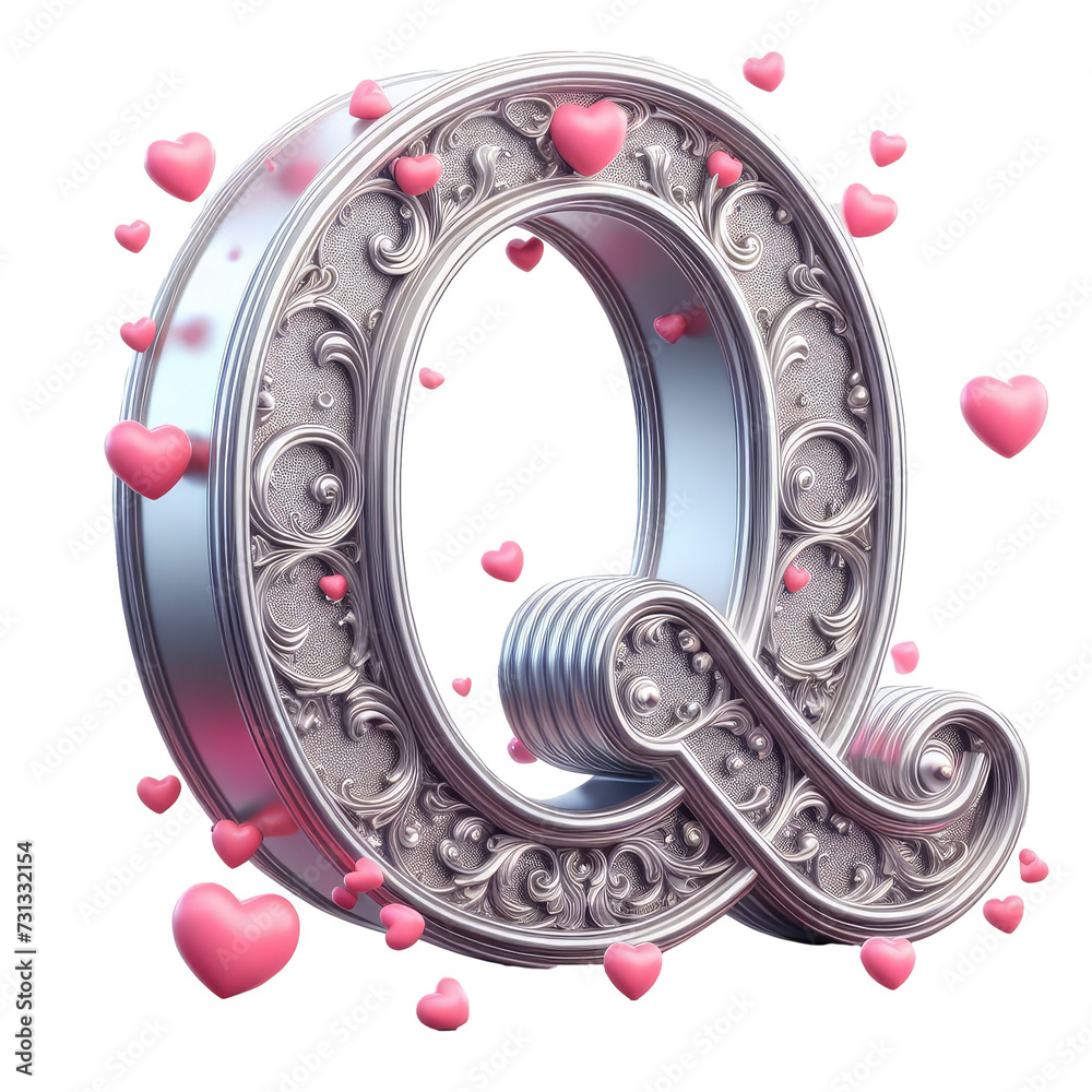 Isolated 3D Letter on a Clear PNG Canvas Generative AI Isolated 3D Letter on a Clear PNG Canvas Generative AI