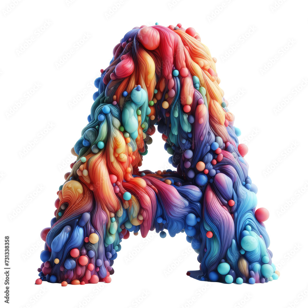  Isolated 3D Letter on a Clear PNG Canvas Generative AI 