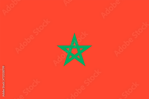 National morocco flag. Vector illustration. EPS10.