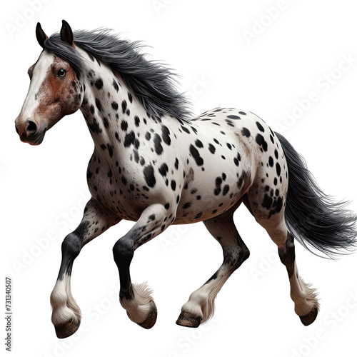 Equine Majesty  Isolated Horse on a Clear PNG Canvas - Generative AI