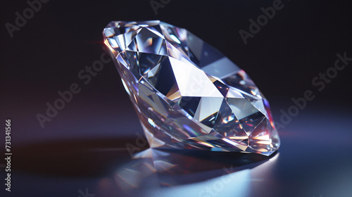 A stunning 3D rendered stylized diamond  perfect for game assets and other creative projects. Isolated on a dark background  this beautiful gem sparkles and shines  adding a touch of luxury