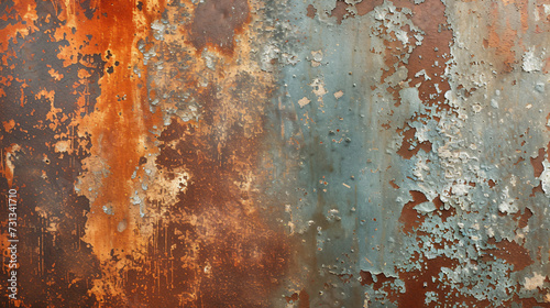 A captivating image of a distressed metal surface, showcasing rust and patina that beautifully enhance the industrial, aged effect. The weathered textures and rich colors lend an authentic a