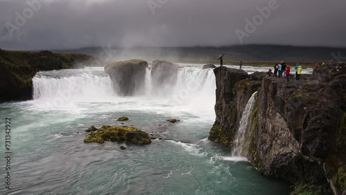Goðafoss, Godafoss falls in Iceland.