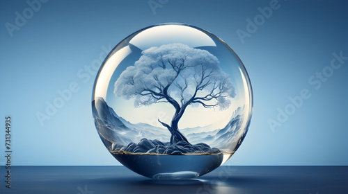 crystal ball in the sea,, crystal ball in the water © xapharu