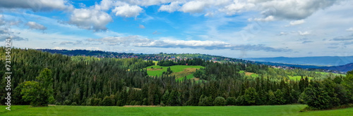 panoramic view of beautiful mountains landscapes of Poland. Carpathian mountains