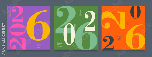 2026 Creativity Geometric Celebration of Happy New Year and Merry Christmas. Abstract Typography for Vibrant Advertising, Web Delights, Social Media Sparks, Banners, Covers, Posters.