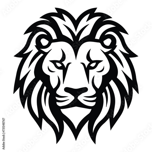 Lion Flat Icon Isolated On White Background
