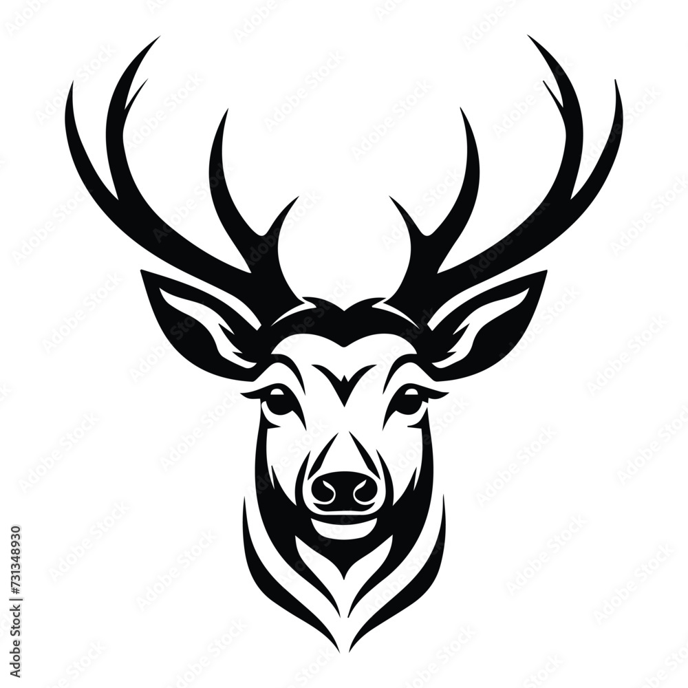 Deer Flat Icon Isolated On White Background Deer Flat Icon Isolated On White Background