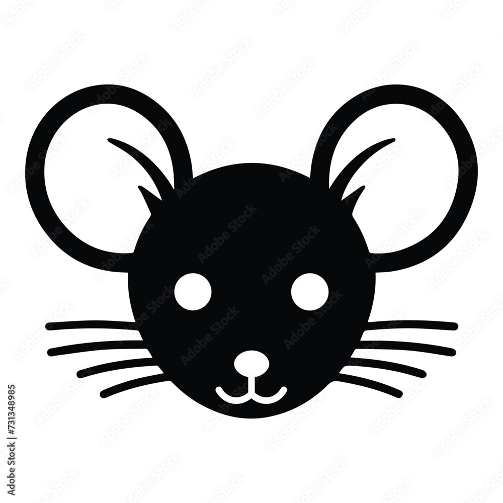 Obraz premium Mouse Flat Icon Isolated On White Background