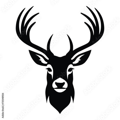 Deer Flat Icon Isolated On White Background © Maxim