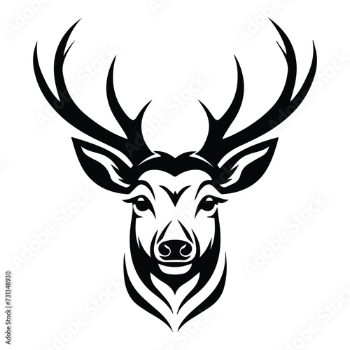 Deer Flat Icon Isolated On White Background