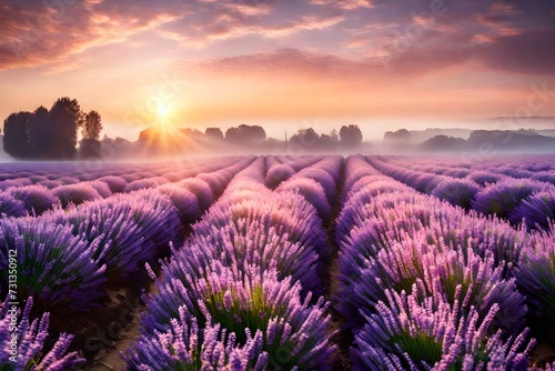 lavender field at sunset