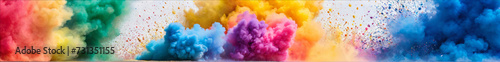 LGBT  Explosion  Abstract Pride-Colored Powder Burst with Isolated Splatter - Rainbow Smoke Particles and Explosive Vibrancy for Inclusive Designs  Celebrations  and Colorful Backgrounds