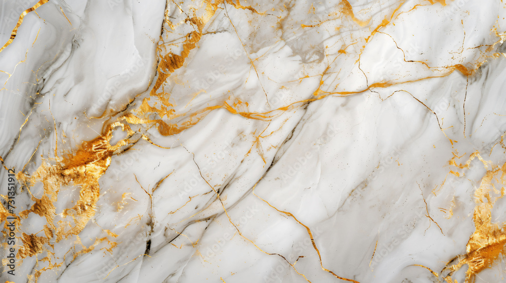 A stunning seamless marble texture featuring exquisite veins of gold and white, meticulously crafted to create a lavish and opulent background. Perfect for adding a touch of luxury to any de