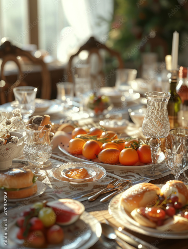 a table with a vibrant plate of steak as the centerpiece a table with a vibrant plate of steak as the centerpiece