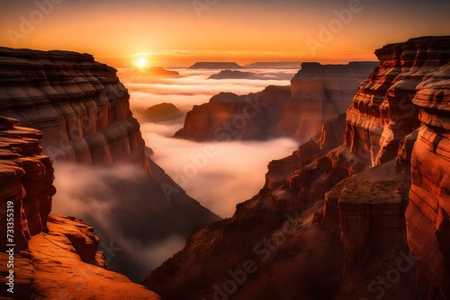 sunrise over the grand canyon