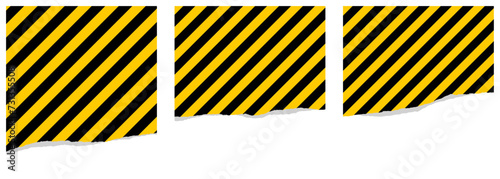 FOND DANGER JAUNE ET NOIR AVEC DÉCHIRURE