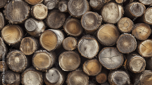 Rustic  wooden logs artfully stacked to create a cozy and inviting atmosphere reminiscent of a charming cabin in the woods. Bring warmth and nature indoors with this seamless pattern perfect