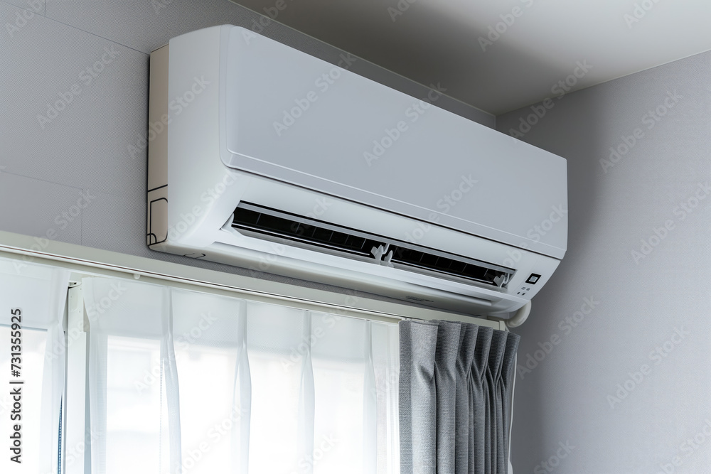 Modern Air Conditioner Installed on a Wall