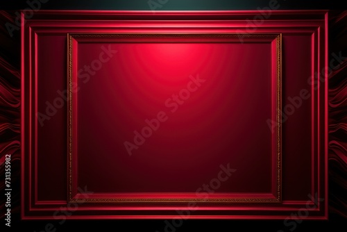 blank frame in Ruby backdrop with Ruby wall  in the style of dark gray