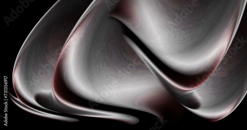 Silver red satin folds beautiful movement decorative graphic art photo