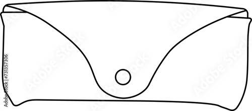 Eyeglass Case Outline Illustration Vector
