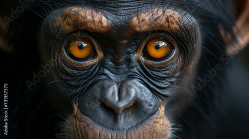 monkey, chimpanzee in nature, wild life