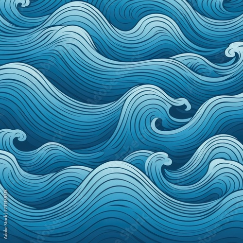 Chinese colorful wave pattern wallpaper