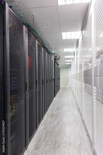 server cabinets in a data centre