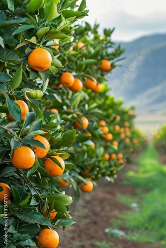 Bountiful Orange Tree Filled With Ripe Oranges